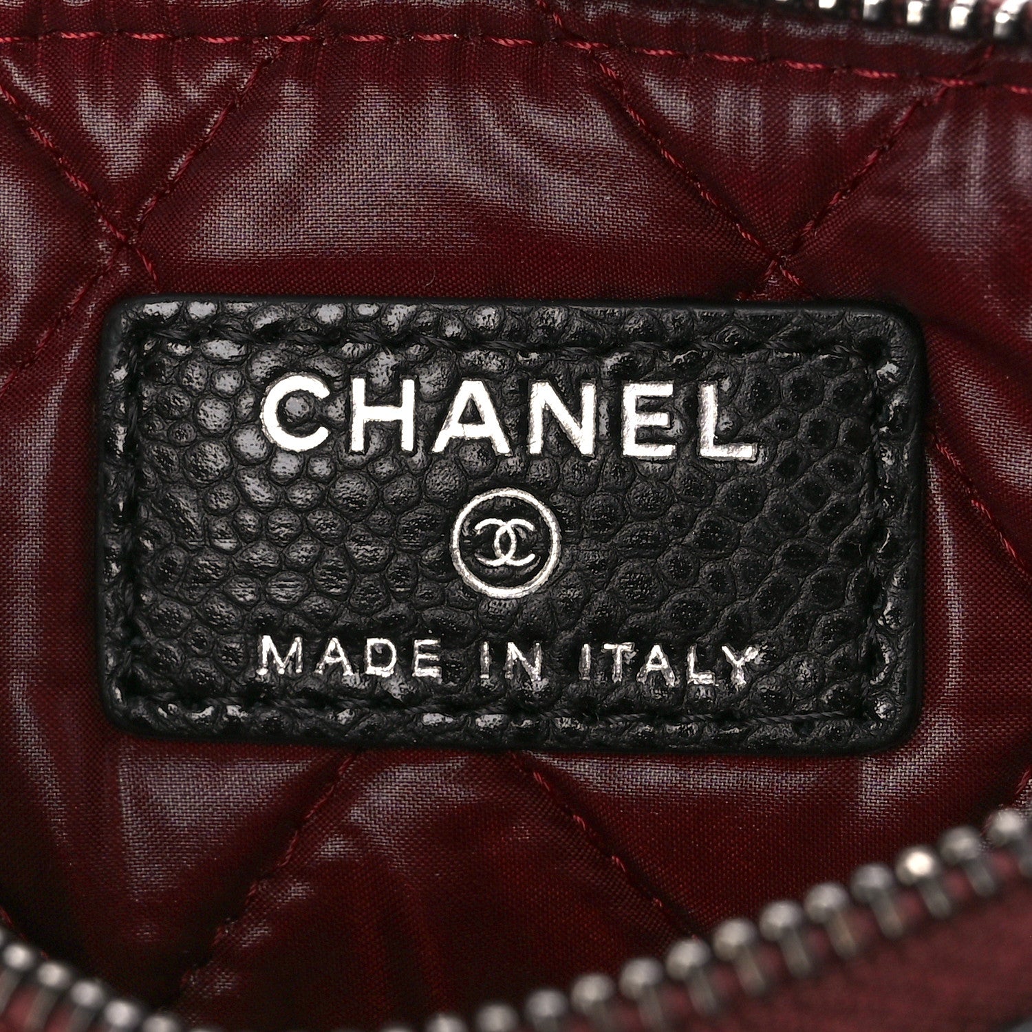 Chanel Caviar Quilted Small Cosmetic Case Black 6 of 10