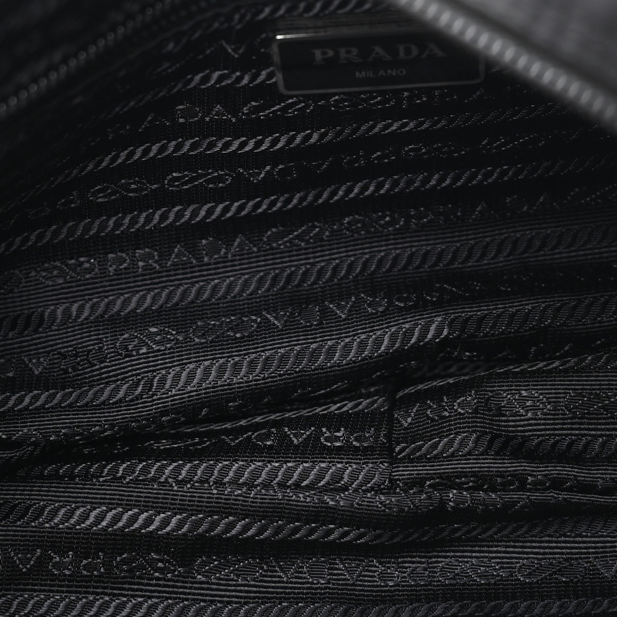 Tessuto Nylon Triangle Shoulder Bag Black