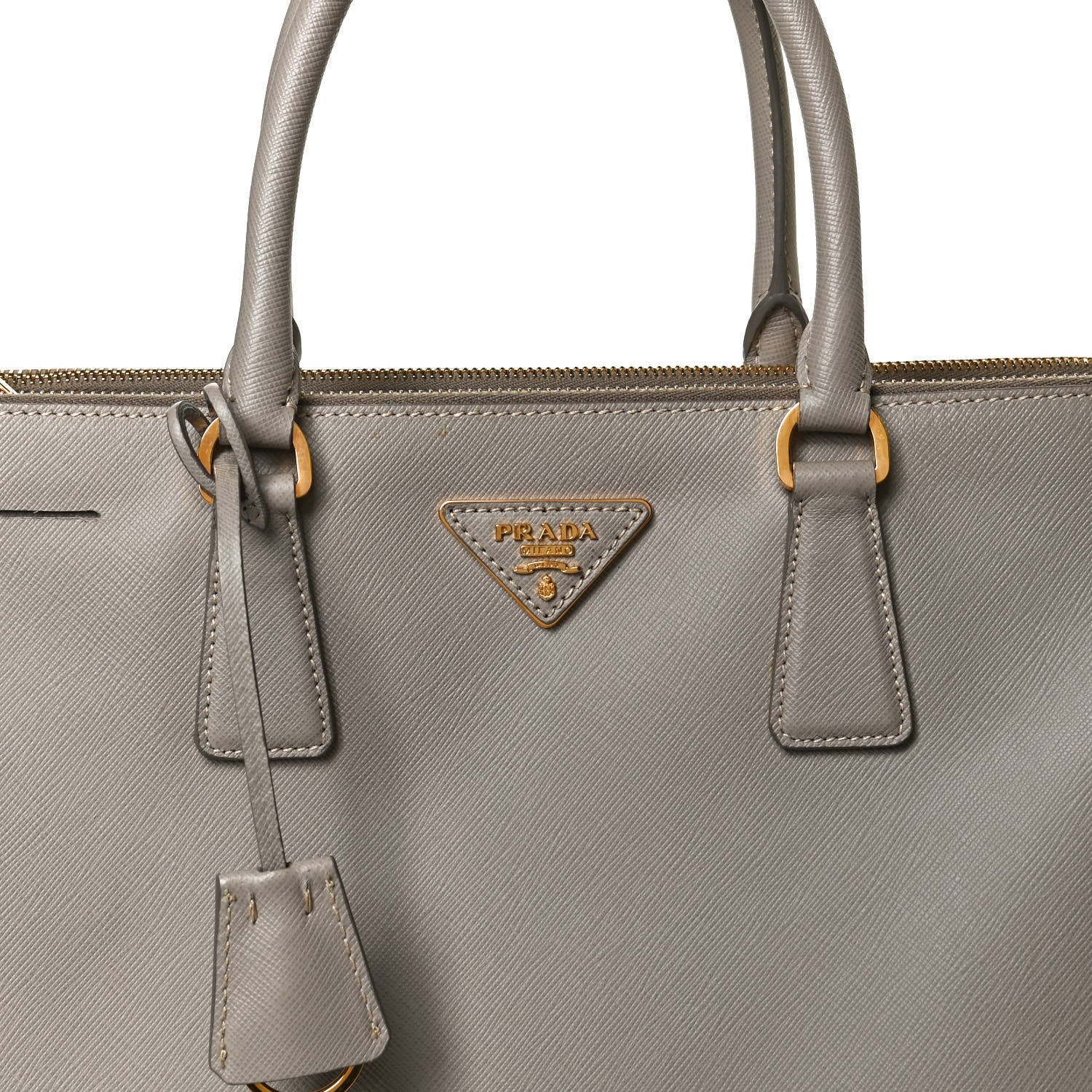 Prada Saffiano Large Galleria Double Zip Tote Pomice 9 of 12