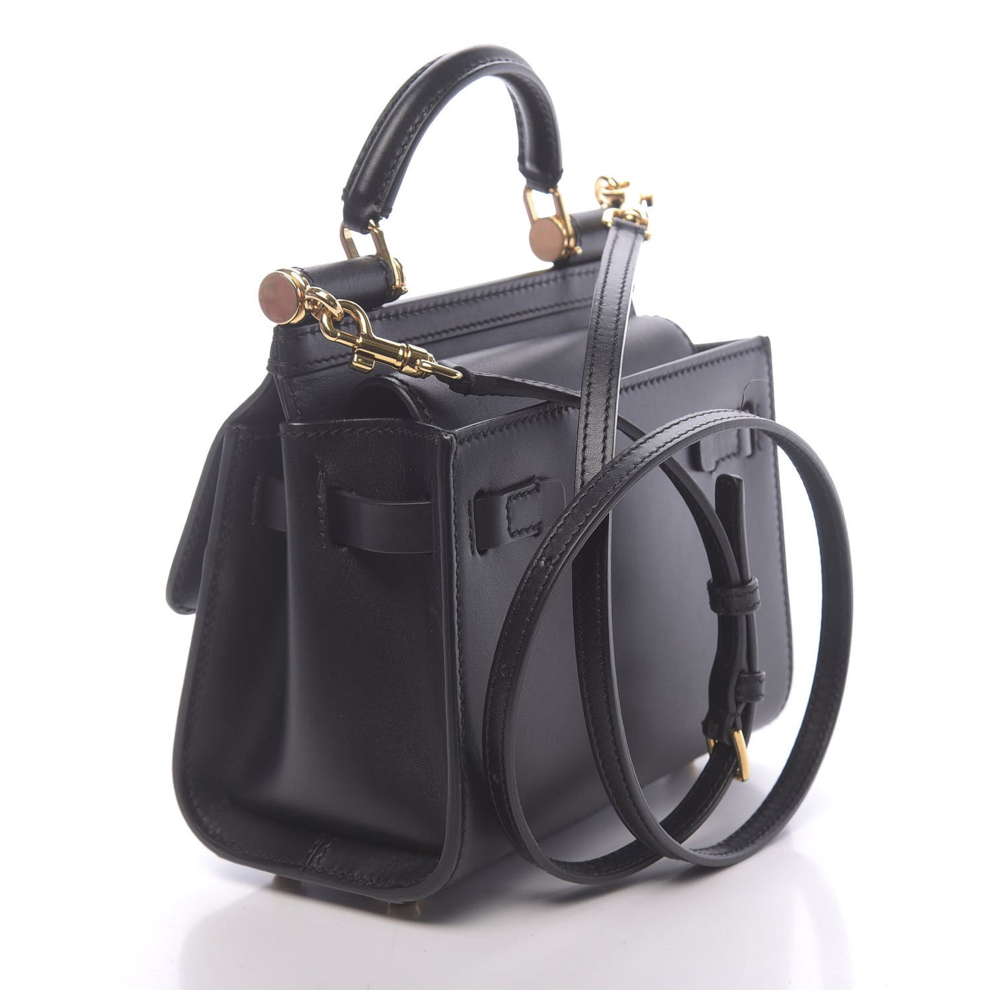 Calfskin Mini Sicily 58 Bag Black