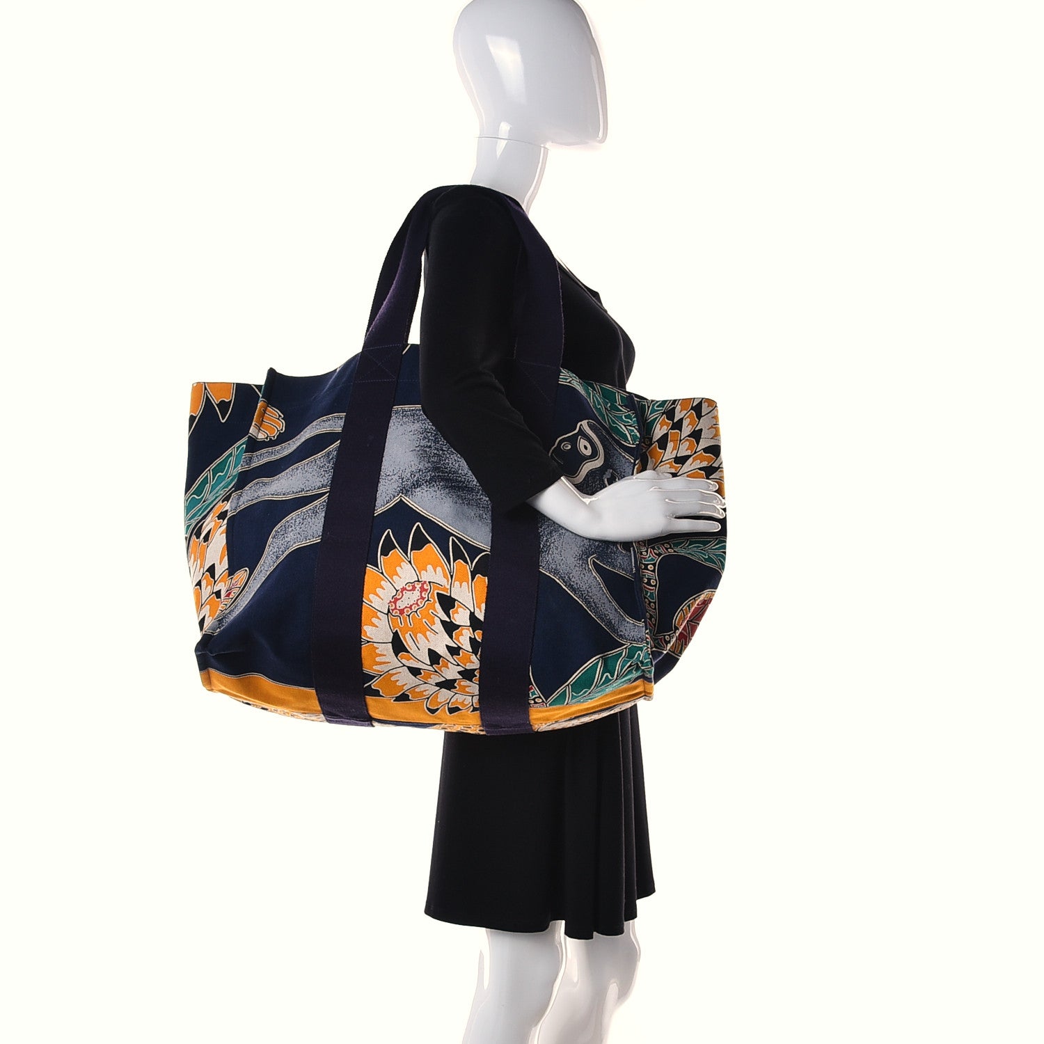 Hermes Canvas The Savana Dance Beach Bag 2 of 14