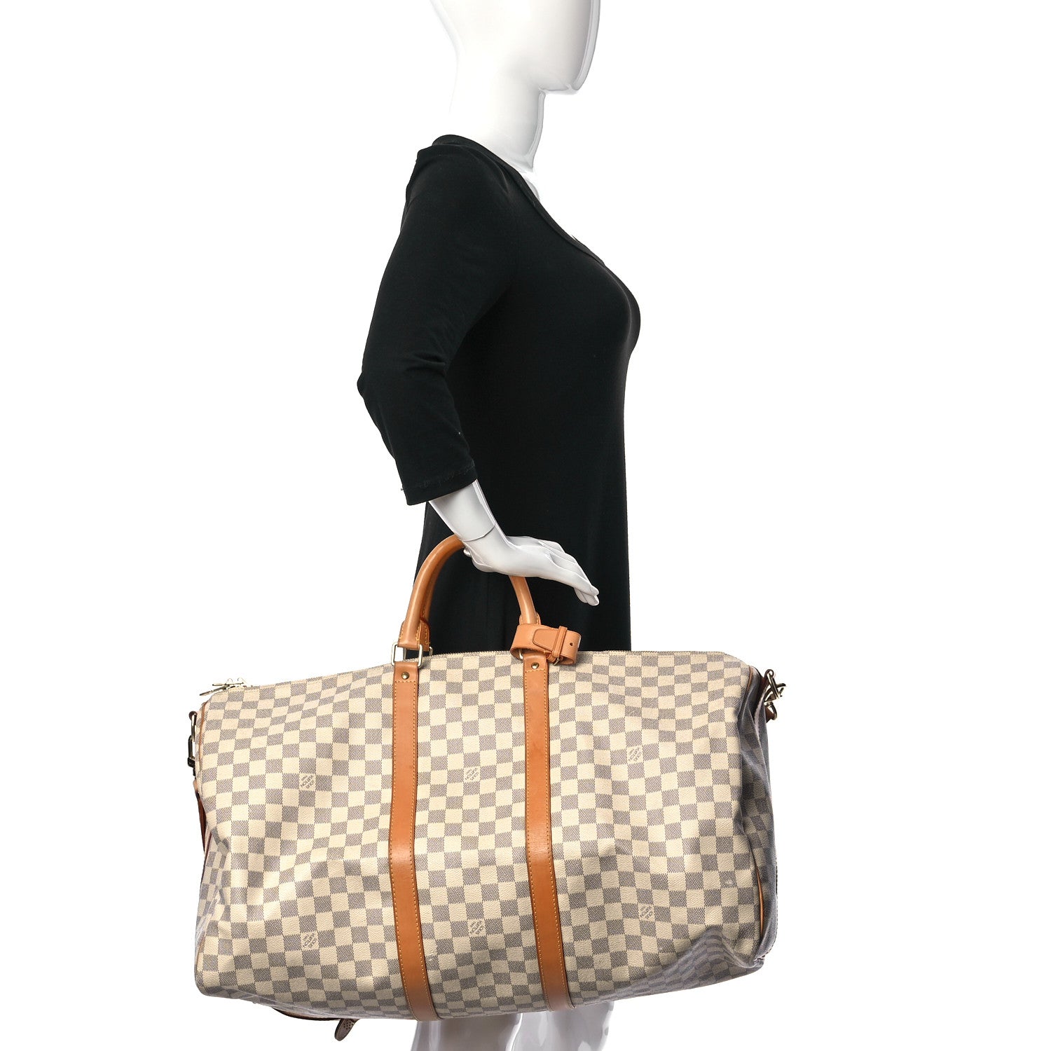 Louis Vuitton Damier Azur Keepall Bandouliere 55 2 of 11