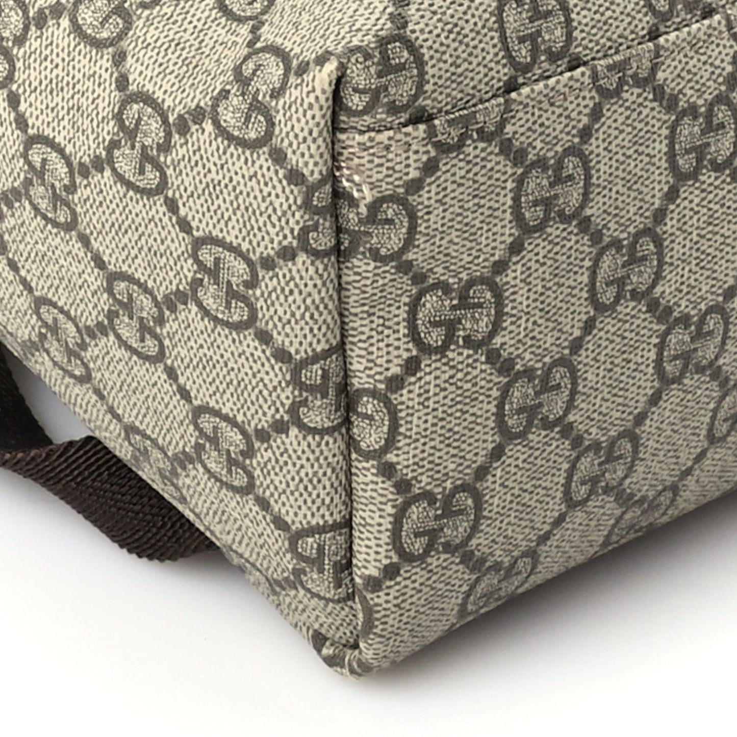 GG Supreme Monogram Margaux Calfskin Childrens Day Backpack Beige Ebony Cocoa Dark Chocolate