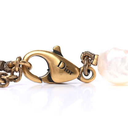 Christian Dior Pearl Long Necklace Gold 5 of 5