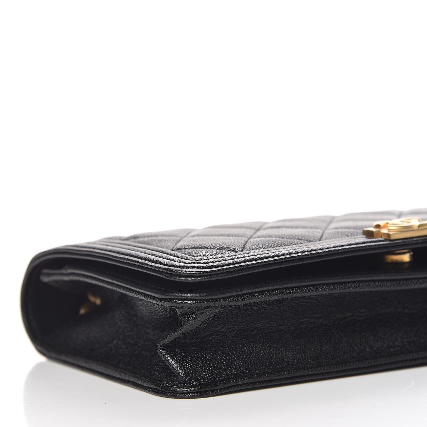 Chanel Caviar Quilted Boy Wallet On Chain WOC Black 5 of 12