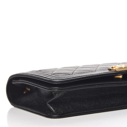 Chanel Caviar Quilted Boy Wallet On Chain WOC Black 5 of 12