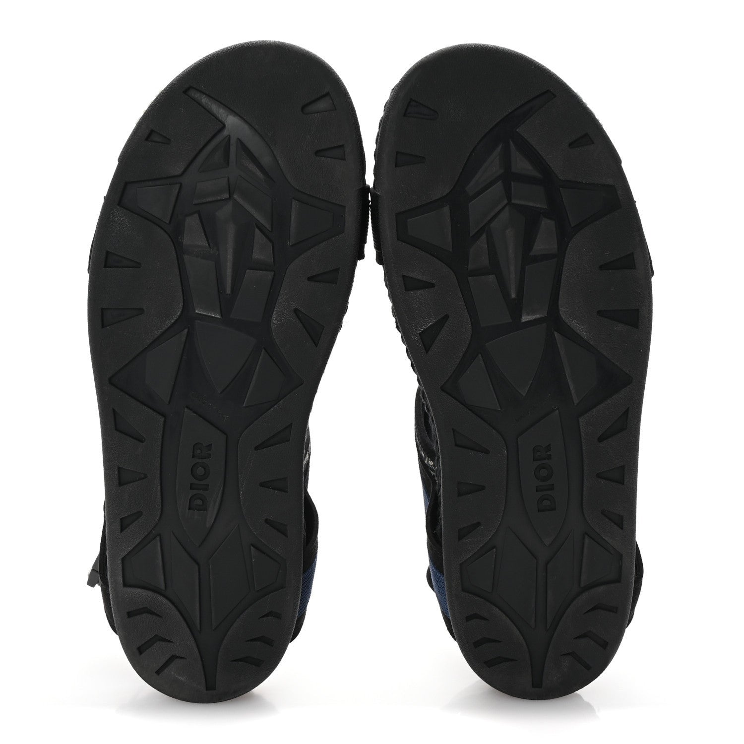Christian Dior Technical Fabric Oblique Mens Atlas Sandals 44 Black Blue 6 of 7