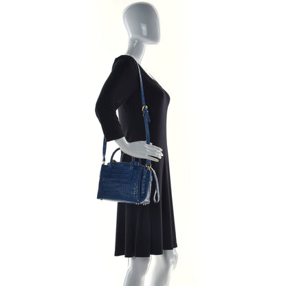 Nancy Gonzalez Crocodile Small Christie Satchel Blue 2 of 21