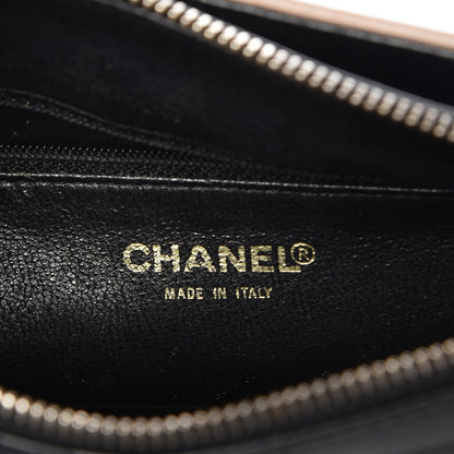 Chanel Calfskin Quilted Small Shoulder Bag Black Beige 6 of 9