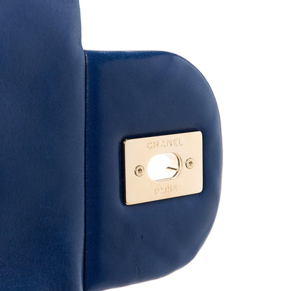 Chanel Lambskin Quilted Maxi Single Flap Marine Fonce 9 of 16