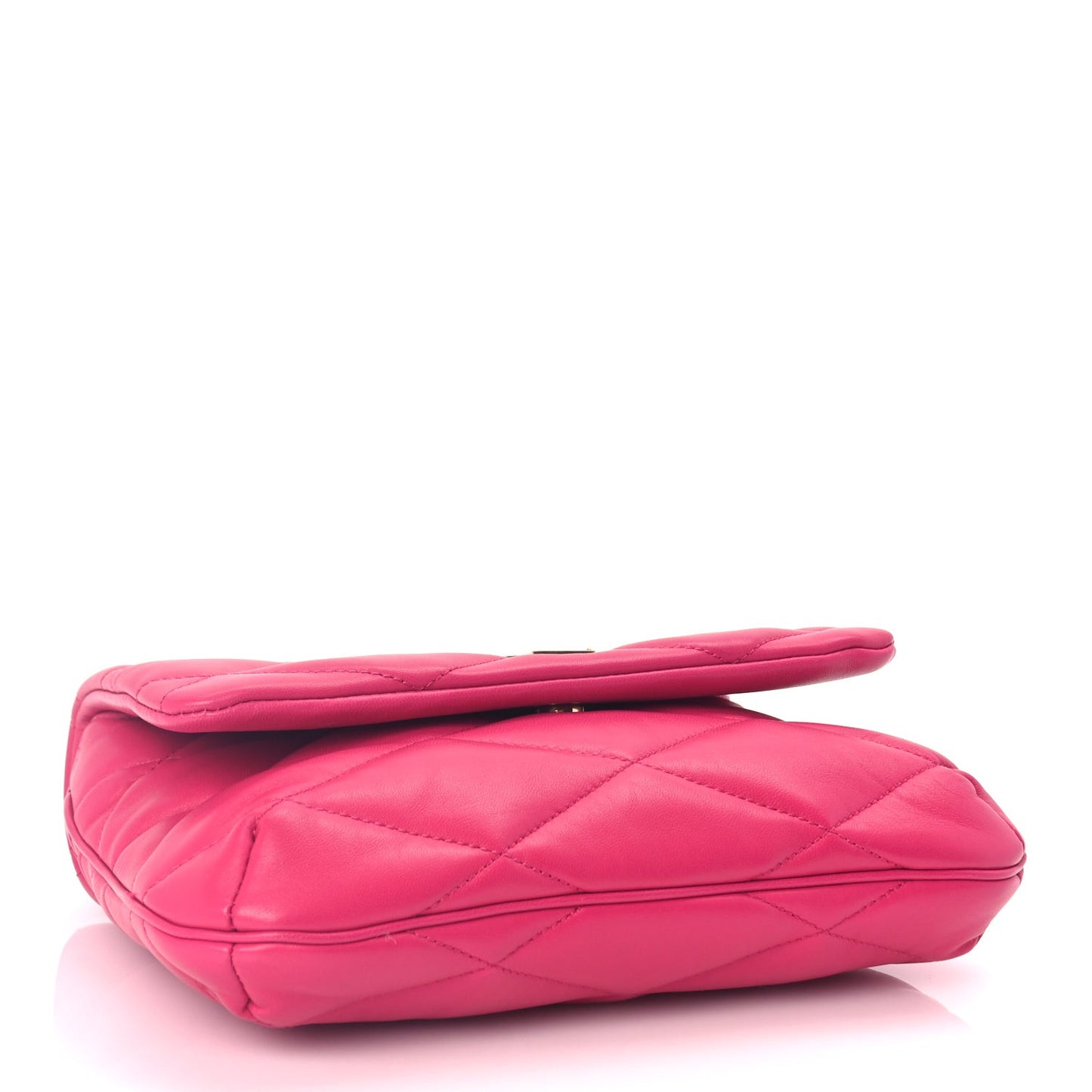 Lambskin Quilted Le 57 Diamond Shoulder Bag Lipstick Fuschia
