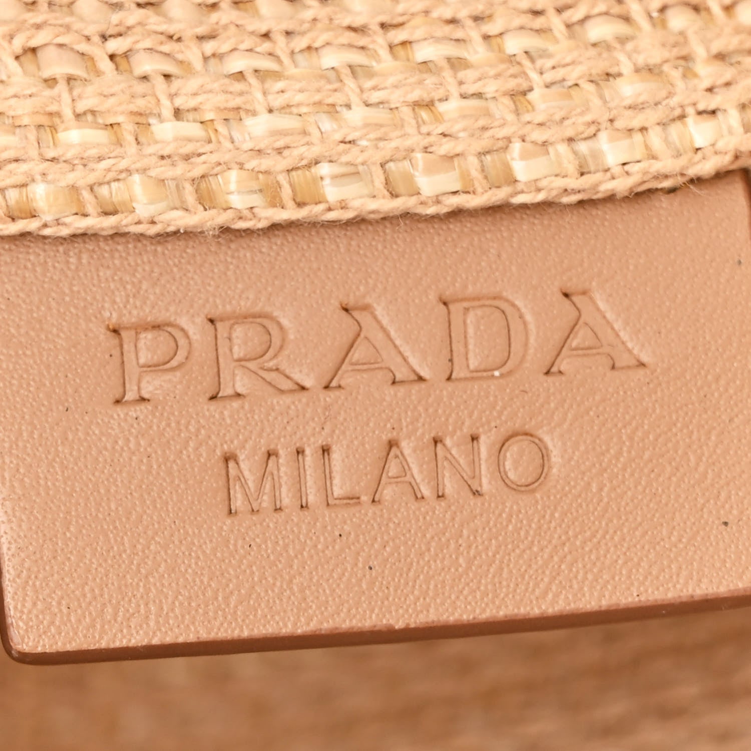Prada Raffia Logo Tote Naturale 6 of 13