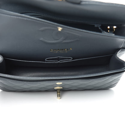 Chanel Caviar Quilted Medium Double Flap Dark Grey 5 of 11