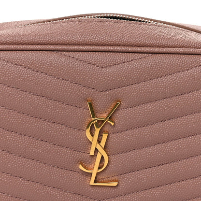 Saint Laurent Grain De Poudre Matelasse Monogram Mini Lou Camera Bag Vintage Peach 6 of 8