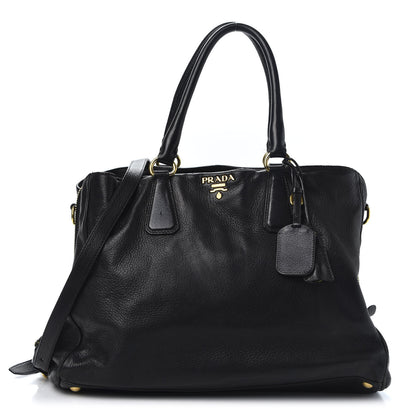 Prada Goatskin Shoulder Bag Black 1 of 9