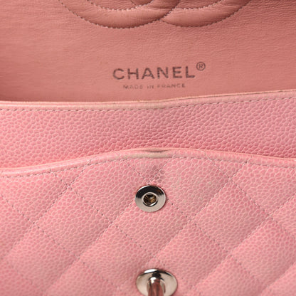 Chanel Caviar Quilted Medium Double Flap Pink 12 of 15