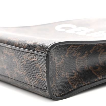 Celine Triomphe Canvas Calfskin Mini Vertical Cabas Tan 8 of 9