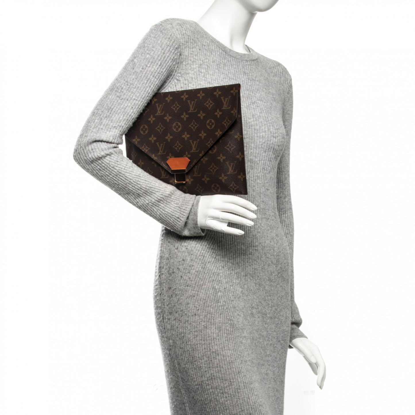 Monogram Poche Plate Envelope Clutch MM