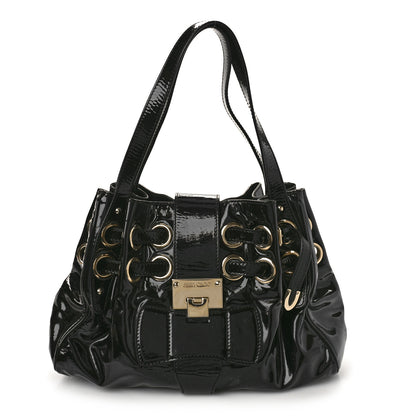 Jimmy Choo JIMMY CHOO Crushed Patent Ramona Black 1 of 9