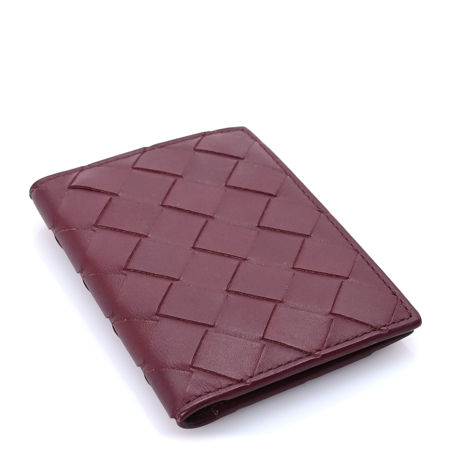Bottega Veneta Nappa Maxi Intrecciato Bi-Fold Card Holder  Barolo 5 of 7