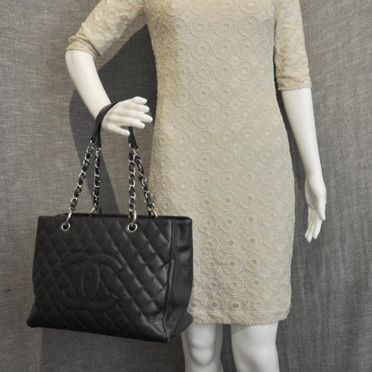 Chanel Caviar Quilted Grand Shopping Tote GST Black 3 of 11