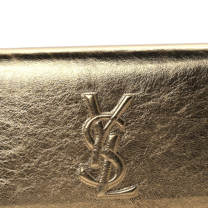 Saint Laurent Metallic Calfskin Monogram Large Belle De Jour Clutch Gold 3 of 7