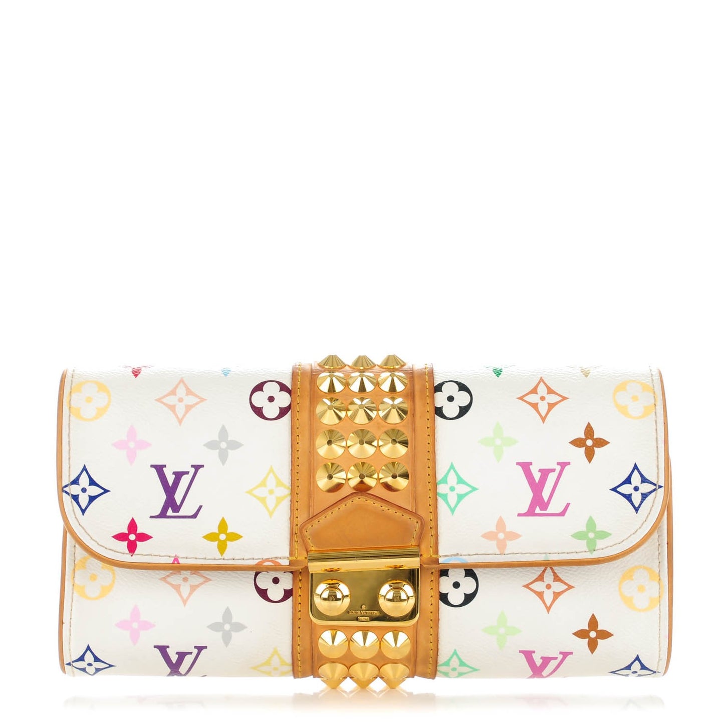 Monogram Multicolor Courtney Clutch White