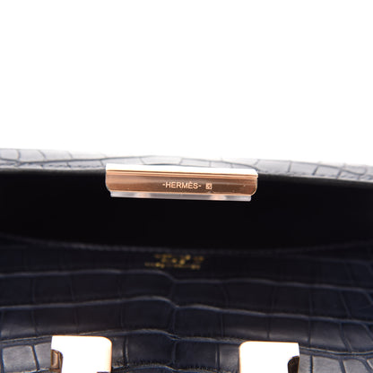 Hermes Matte Alligator Constance 18 Bleu Indigo 10 of 21