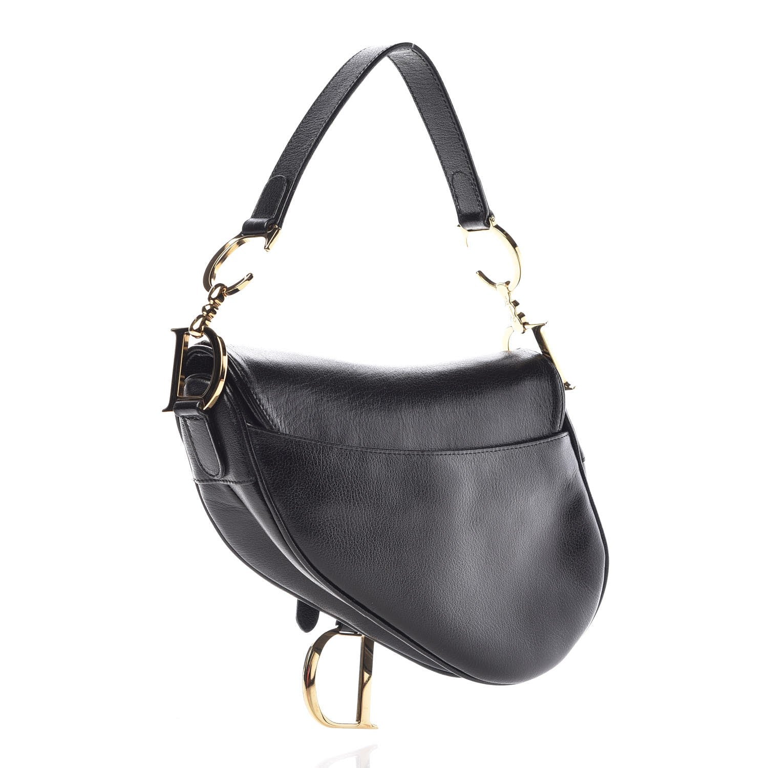 Christian Dior Calfskin Saddle Bag Black 3 of 7