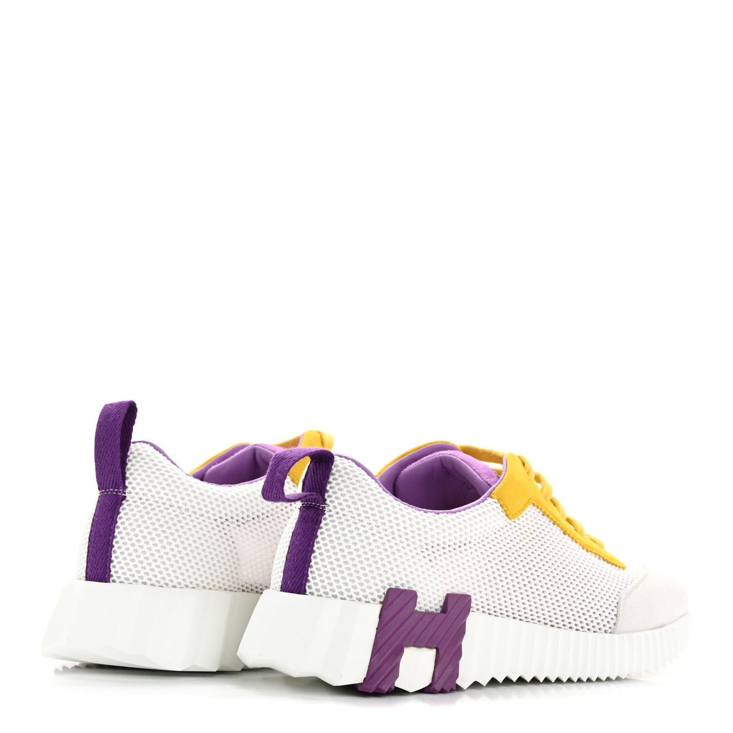 Air Mesh Suede Goatskin Bouncing Sneakers 36 White Multicolor