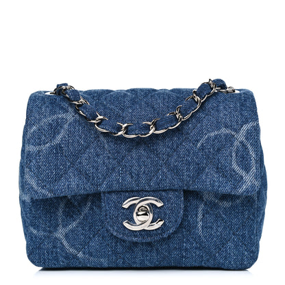 Chanel Denim CC Quilted Mini Square Flap Blue 1 of 4