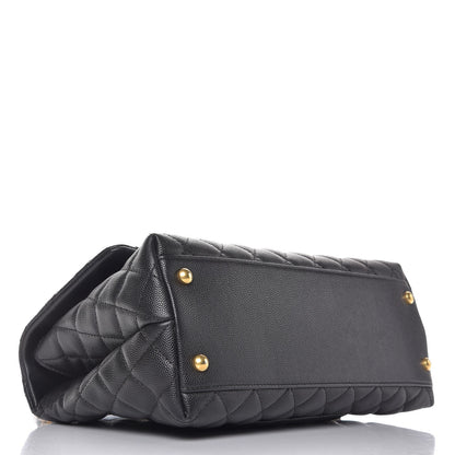 Chanel Caviar Quilted Small Coco Handle Flap Black 4 of 8