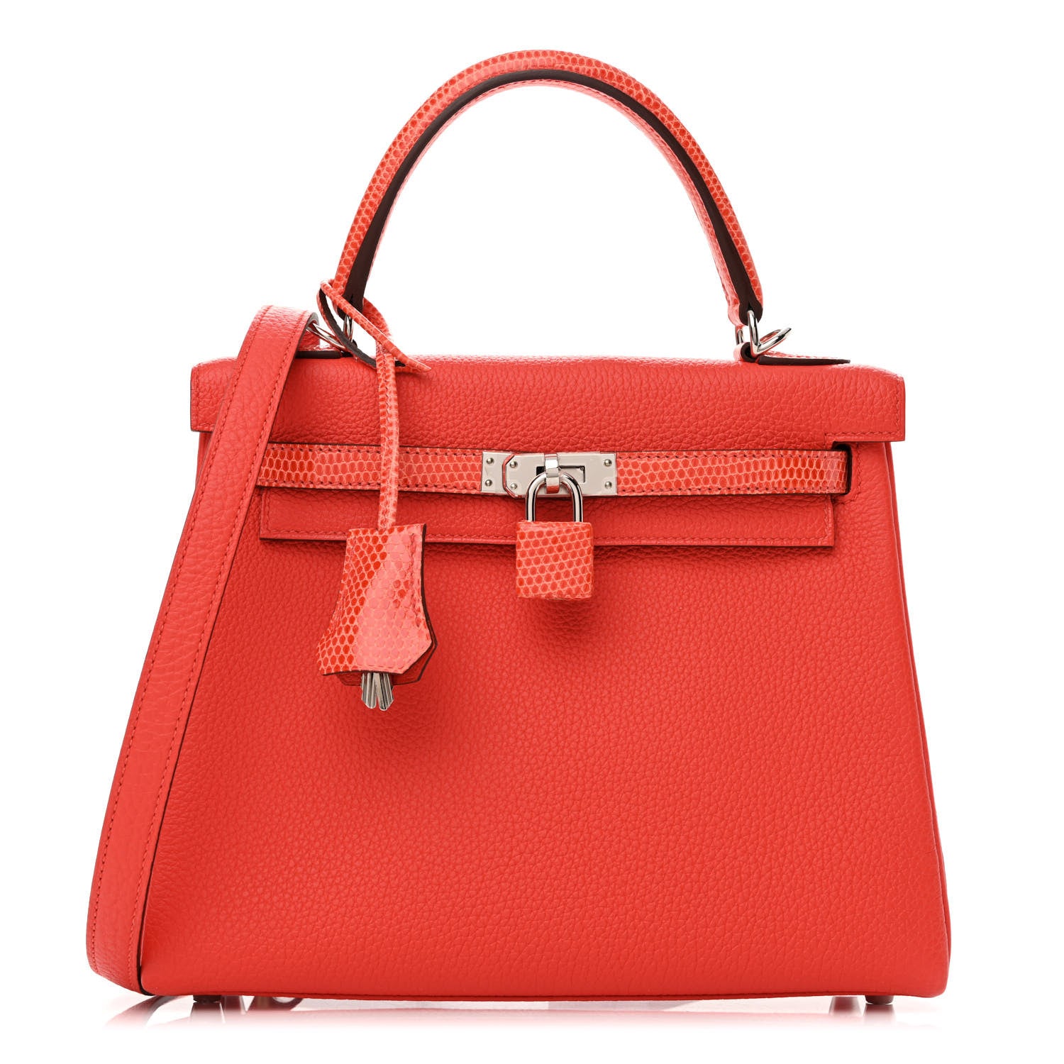 Hermes Togo Lizard Kelly Retourne Touch 25 Capucine 1 of 11