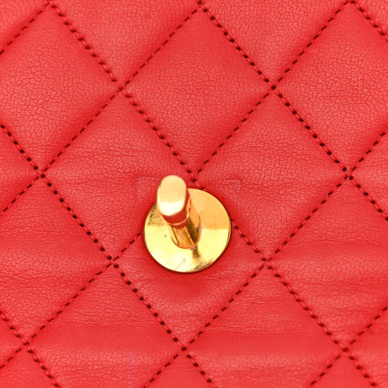 Chanel Lambskin Quilted Medium Single Flap Red 13 of 15