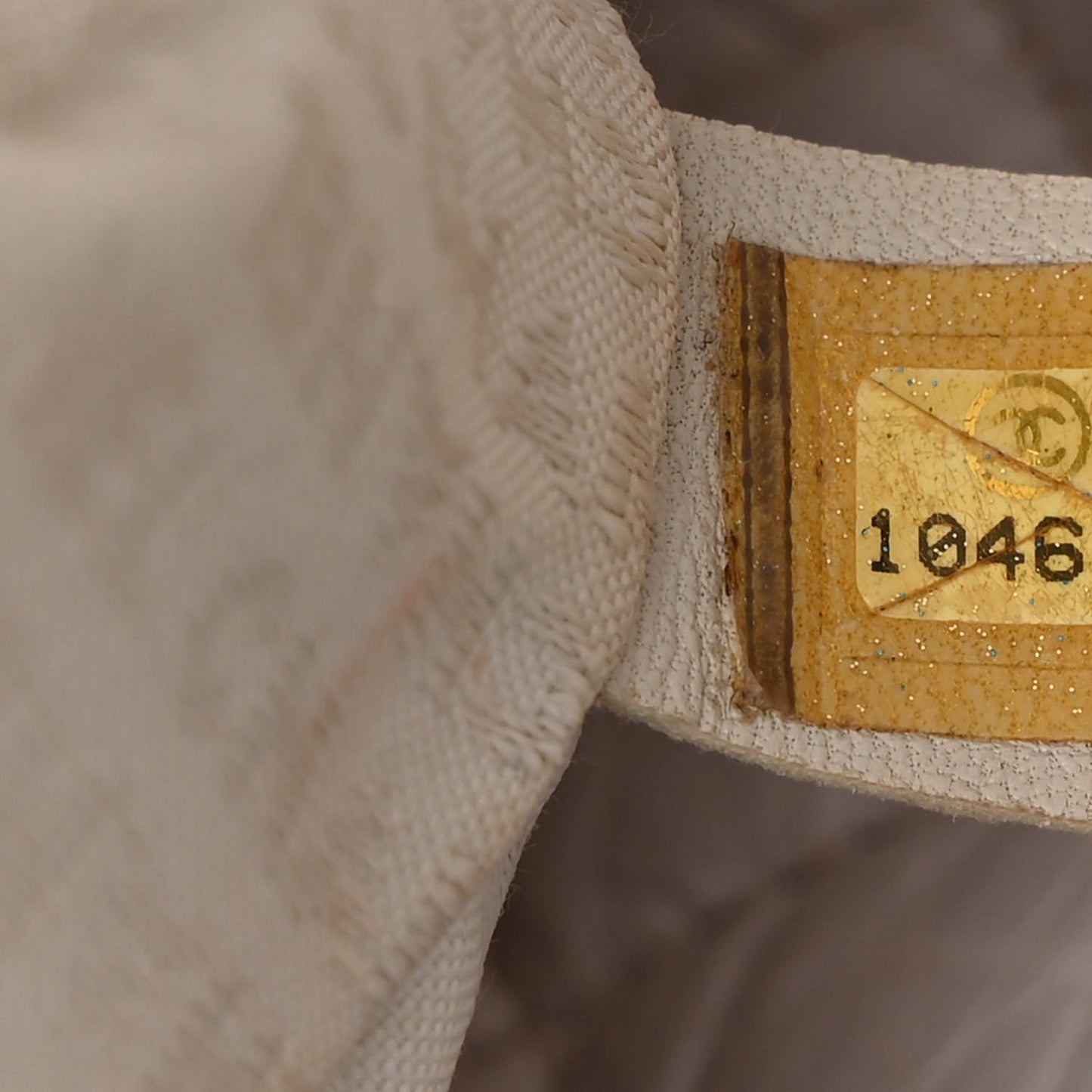 Distressed Lambskin Vintage Ligne Lady Braid XL Tote Beige