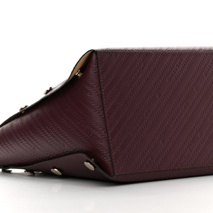Givenchy Calfskin Chain Embossed Medium Bond Shopper Tote Burgundy 9 of 10