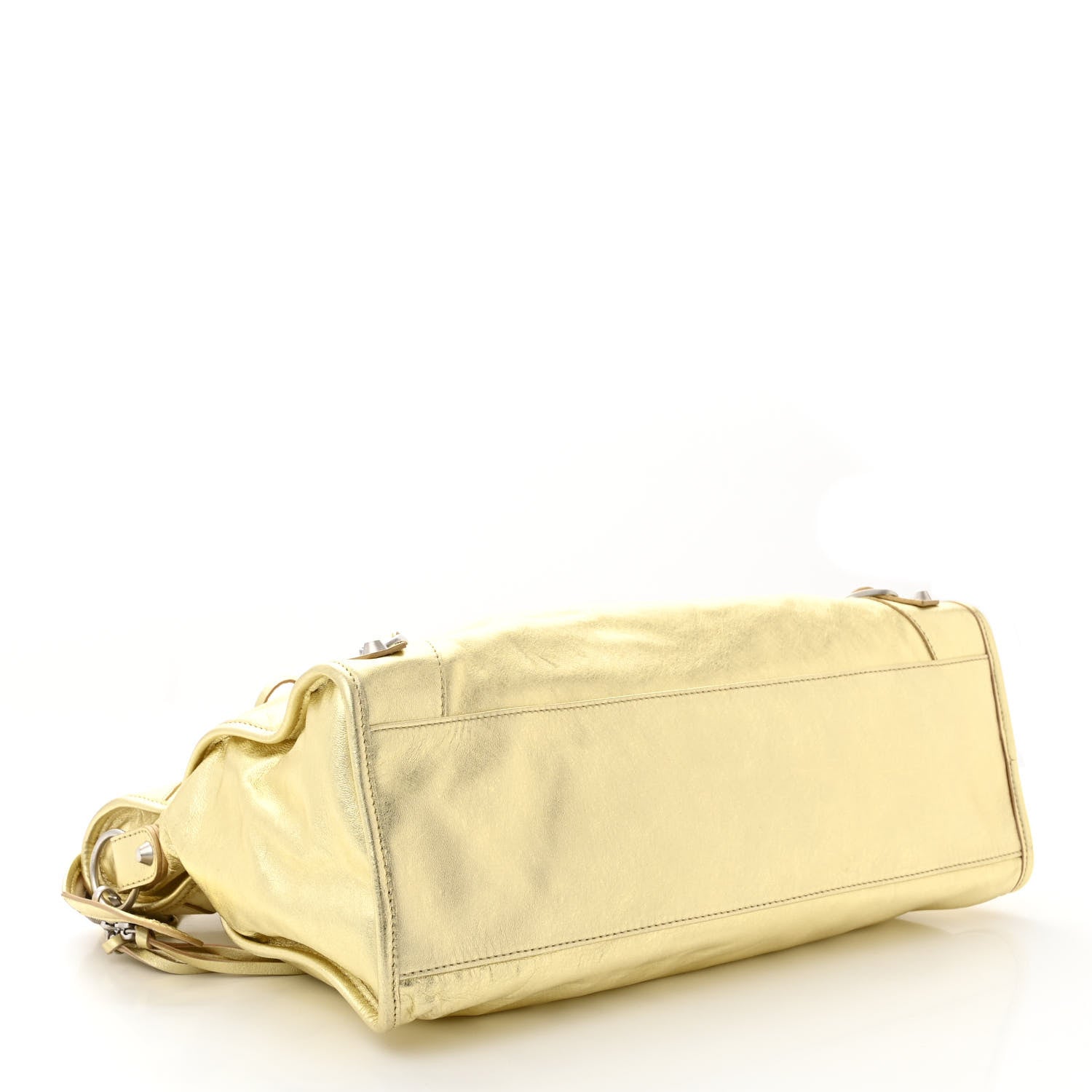 Balenciaga Laminated Agneau Classic Silver Hardware City Gold 4 of 11