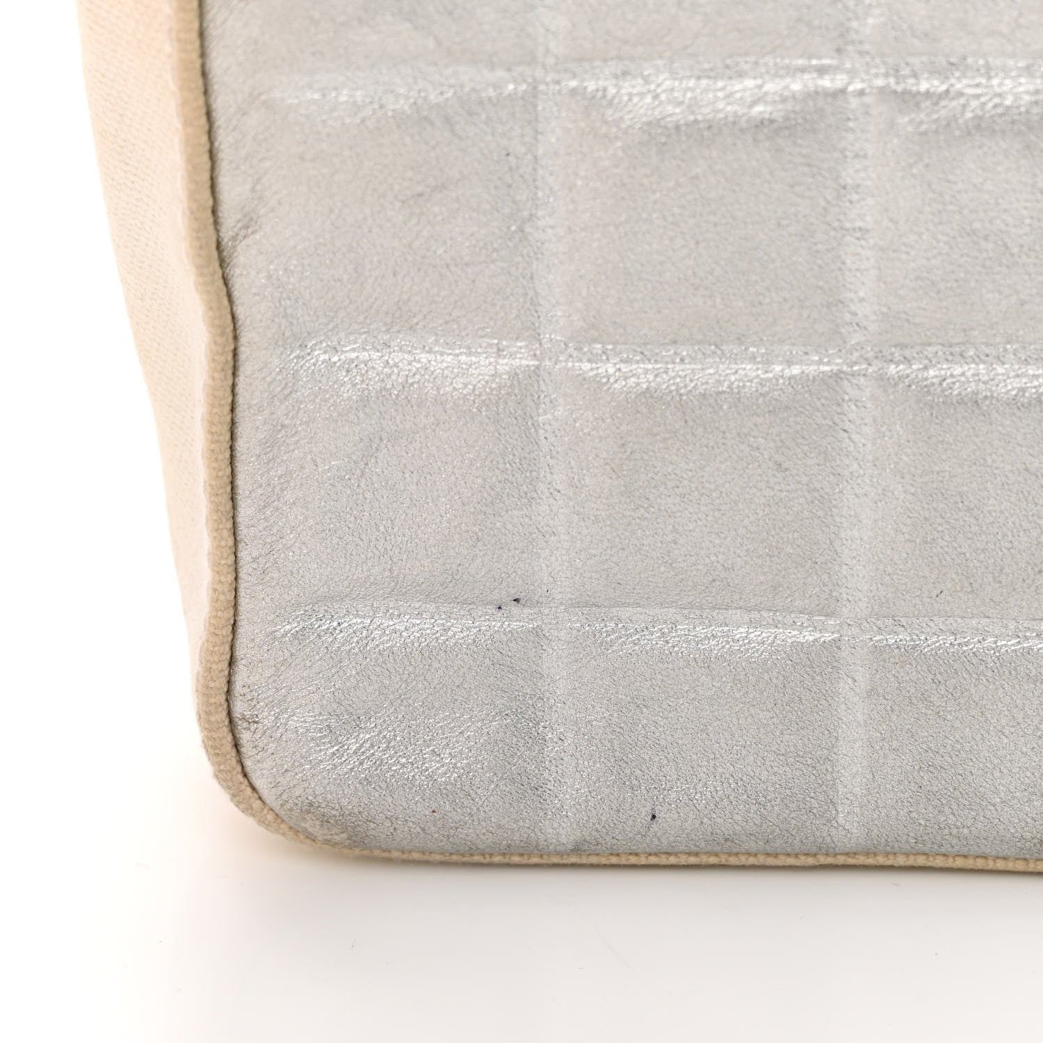 Chanel Canvas Metallic Lambskin Chocolate Bar N°5 Bag White 15 of 15