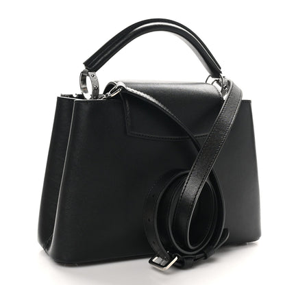 Louis Vuitton Smooth Calfskin Crystal Flowers Capucines BB Black 3 of 7