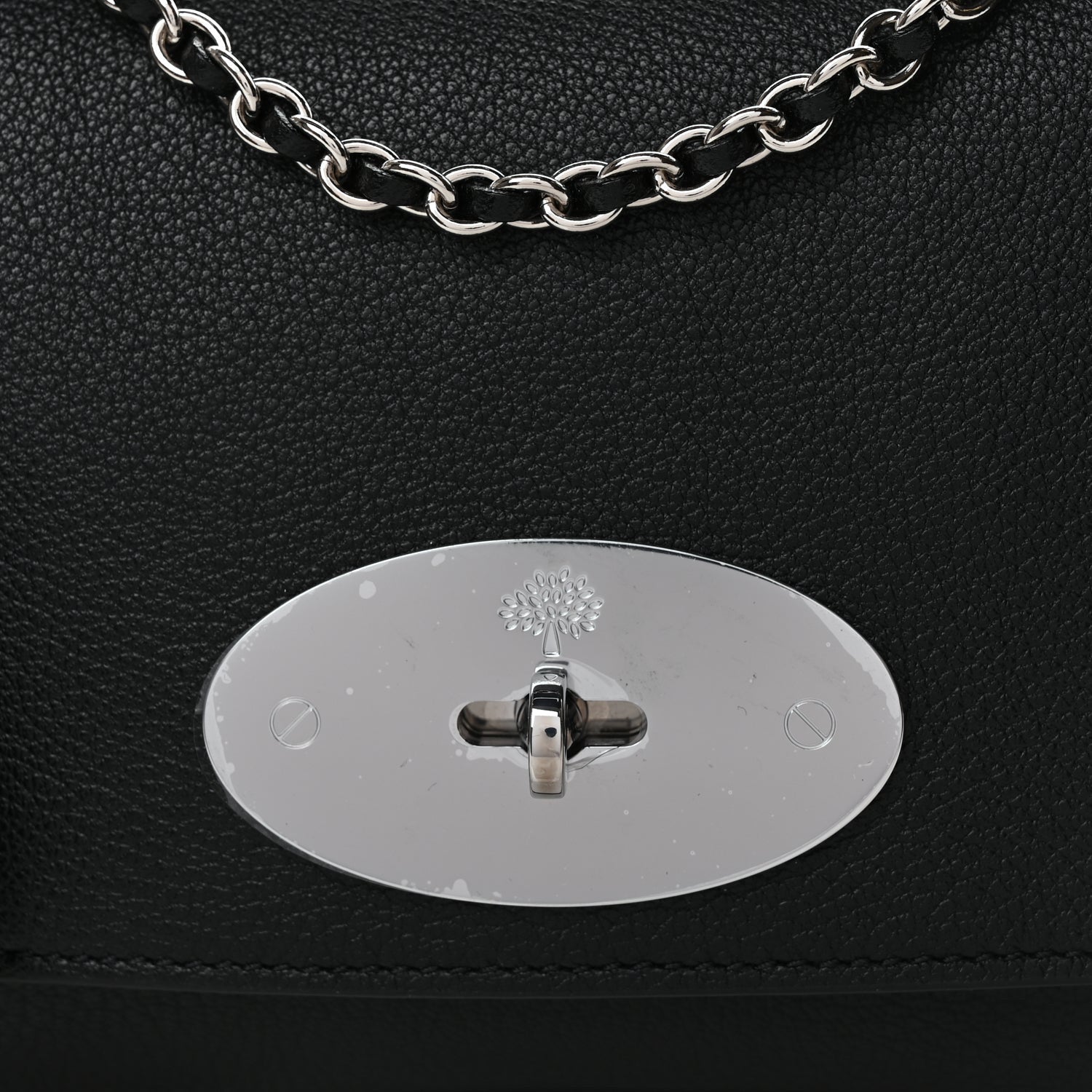 Mulberry Glossy Goatskin Small Lily Flap Black 9 of 11
