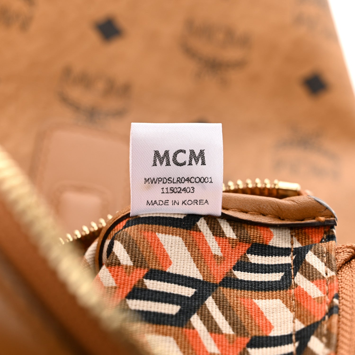 MCM Visetos Small Liz Reversible Shopper Tote Cognac 10 of 17