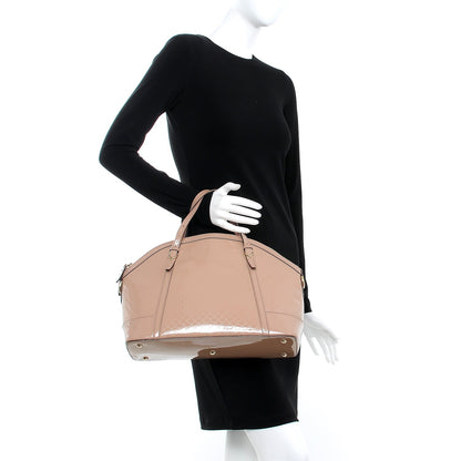 Gucci Patent Microguccissima Medium Nice Top Handle Dome Bag Dark Cipria 2 of 14