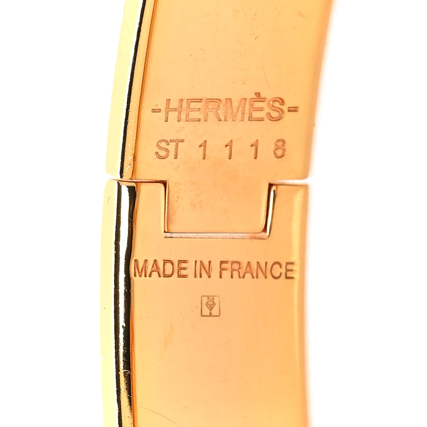 Hermes Enamel Narrow Clic Clac H Bracelet PM White 4 of 5