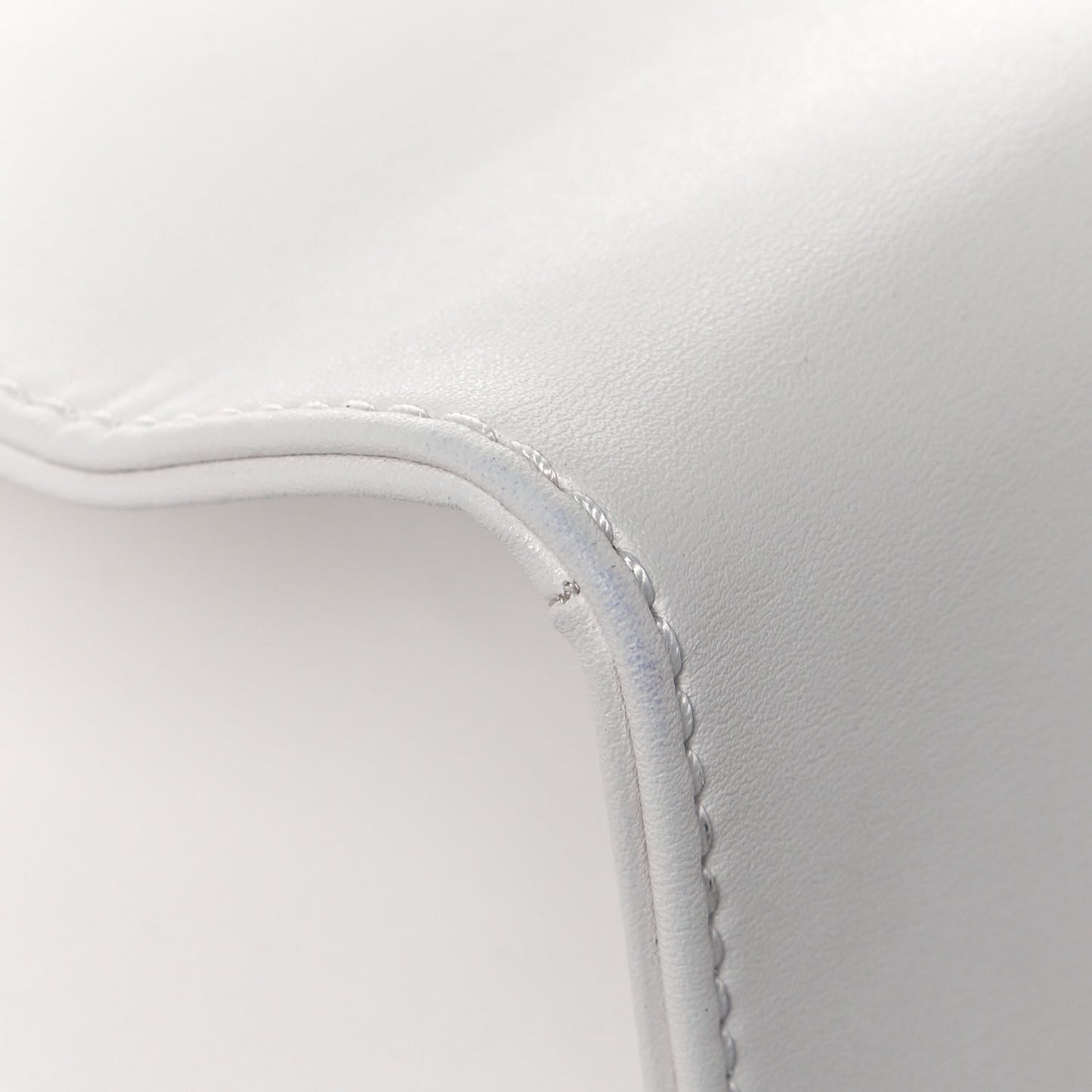 Vegan Leather Small Shopping Bag White