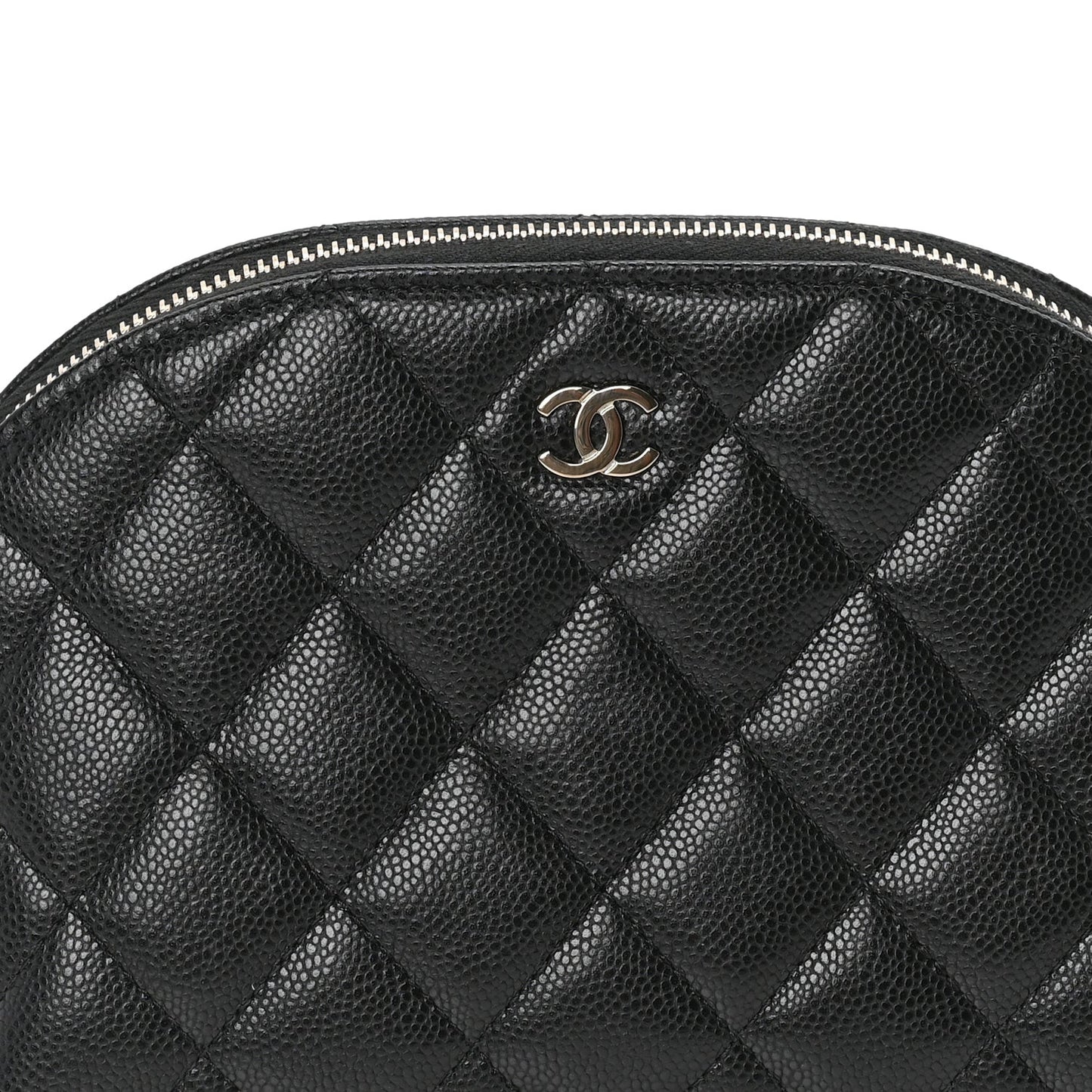 Caviar Quilted Cosmetic Case Black