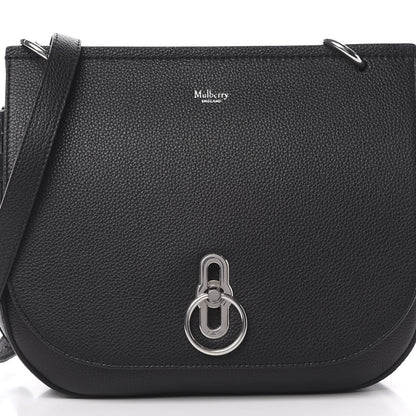 Mulberry Small Classic Grain Calfskin Amberley Satchel Black 7 of 9