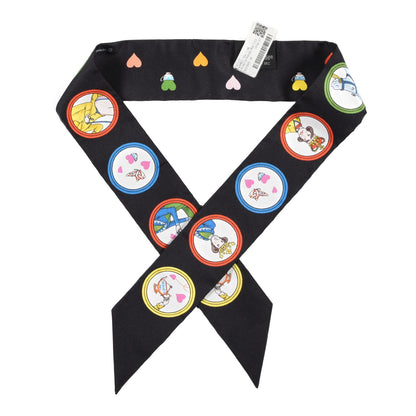 Hermes Silk Tea Time Twilly Black Rouge Multicolor 1 of 4