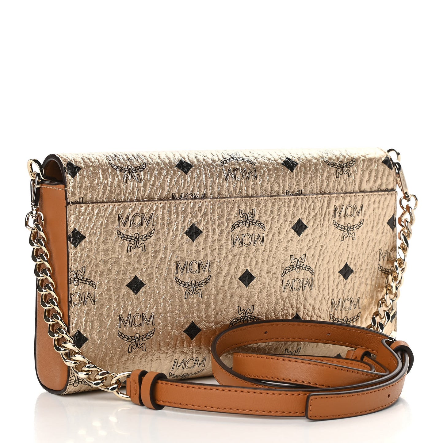 Metallic Visetos Medium Millie Crossbody Bag Berlin Gold