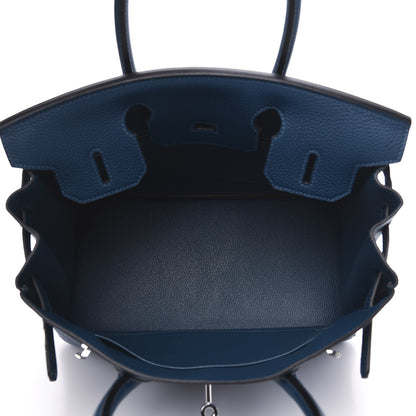 Hermes Taurillon Clemence Birkin 30 Deep Blue 5 of 10