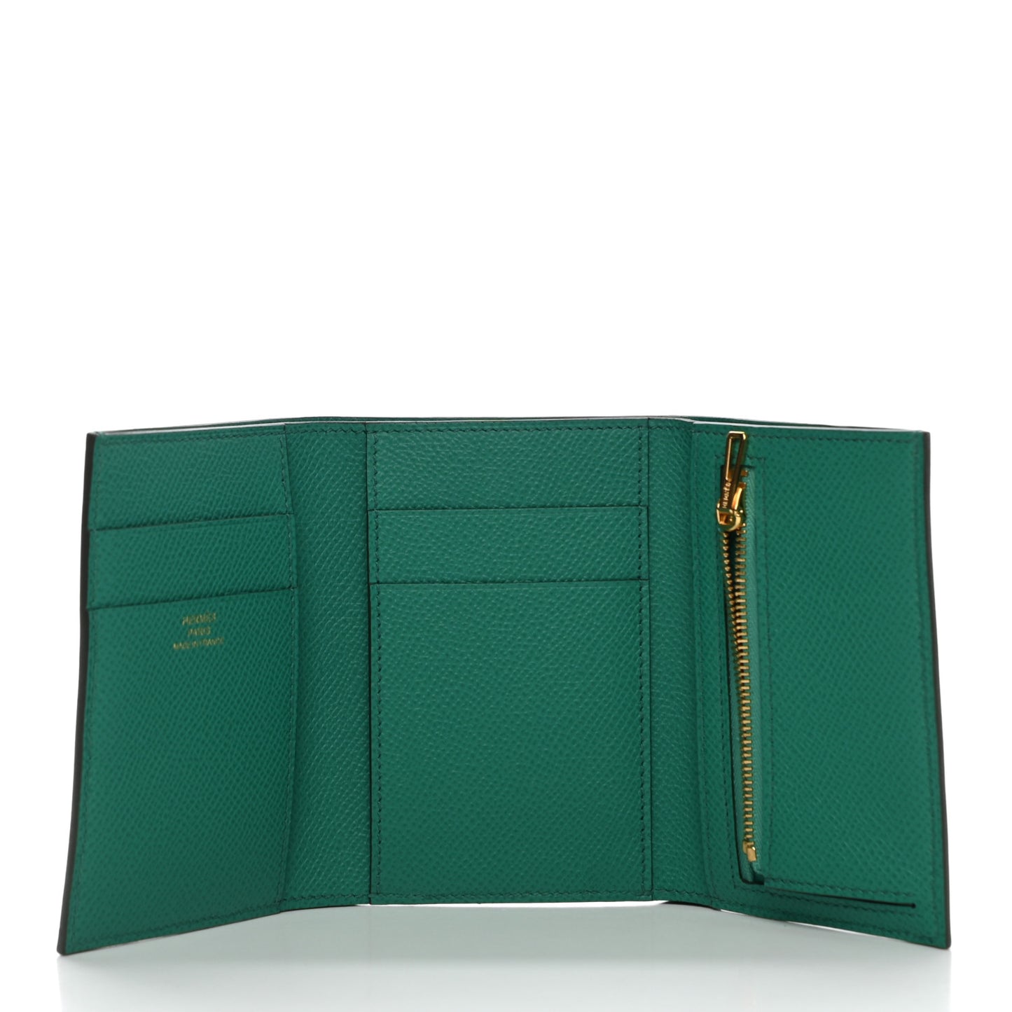 Epsom Tri-Fold Compact Bearn Wallet Vert Jade